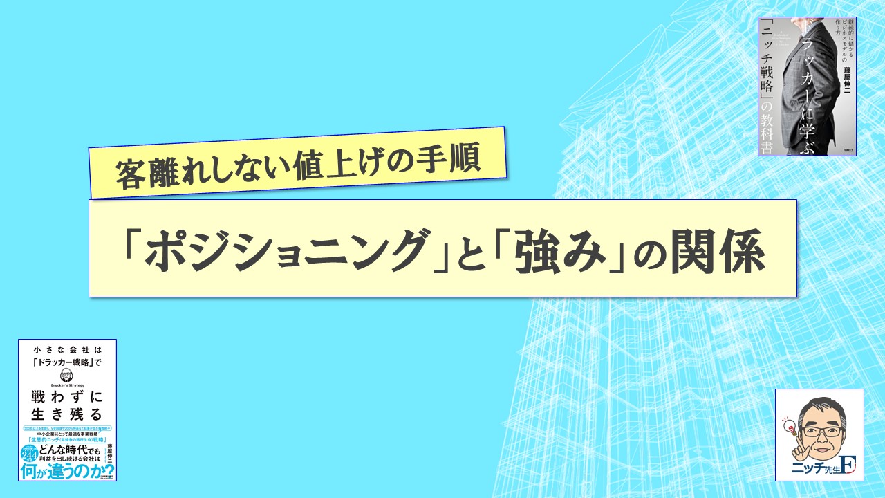 値上げの手順 ポジショニングと強みの関係